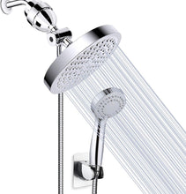 Load image into Gallery viewer, Chrome Plated High Pressure Shower Head &amp; Handheld Filter Combo with 60'' Hose