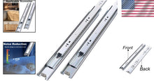 Load image into Gallery viewer, Effortless 22-Inch Full Extension Drawer Slides - 5 Pairs with Steel Finish