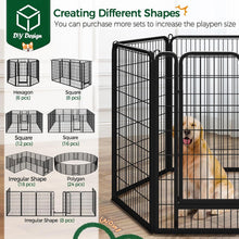 Load image into Gallery viewer, Expandable 47-Inch Dog Playpen with Flexible Shape Options for Indoor/Outdoor