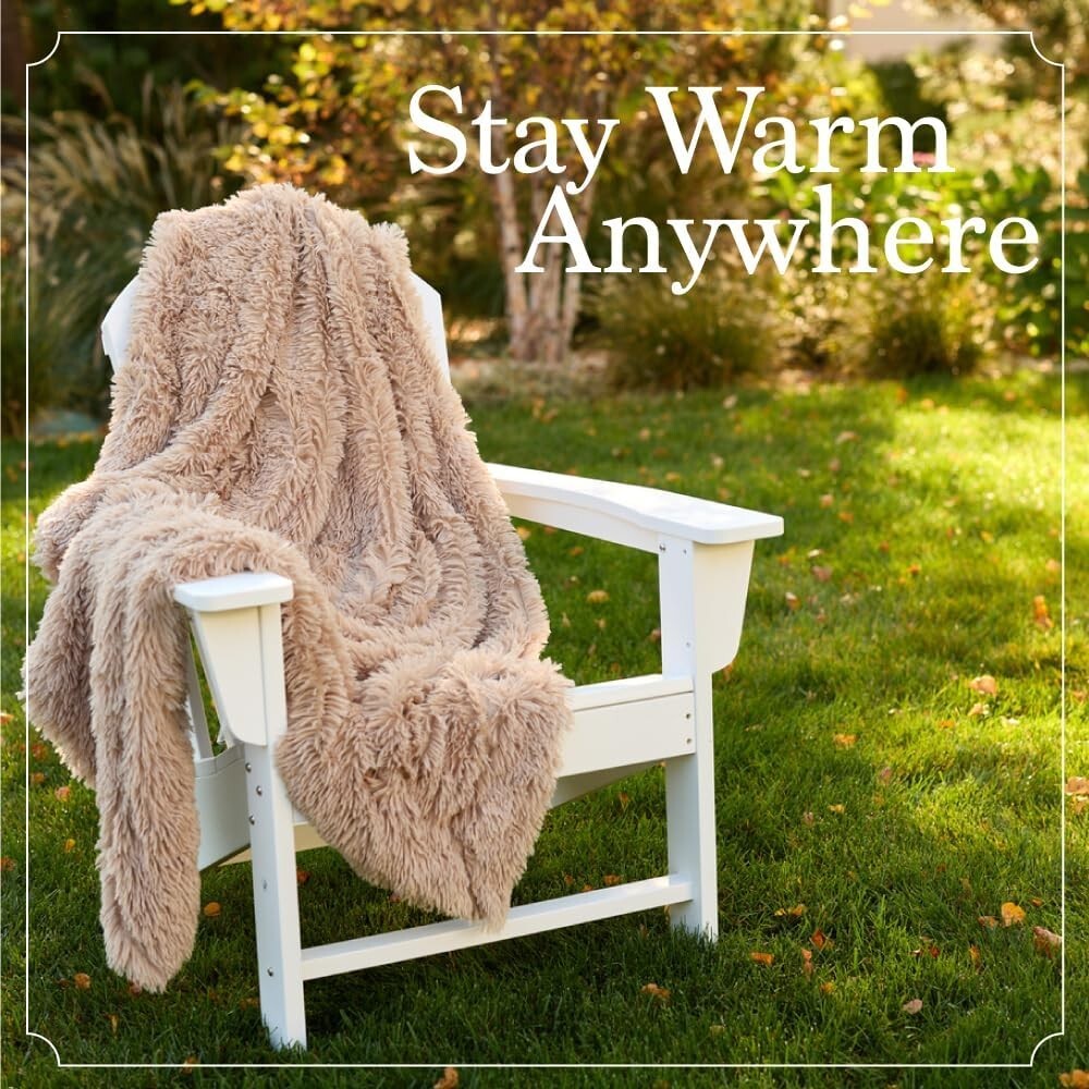 Elegant Floral Shag Throw Blanket King Size 108x90 - Perfect Gifts for Women