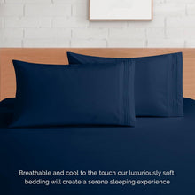 Load image into Gallery viewer, Elegant King Sheet Set with 1500 Thread Count, Deep Pocket for Thick Mattresses