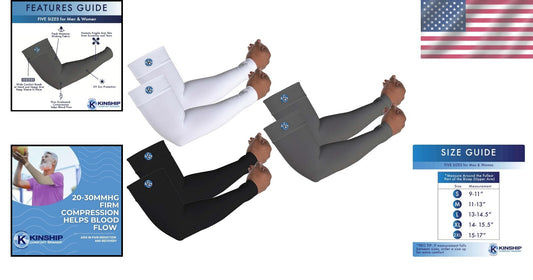 Durable Arm Sleeves for Lymphedema and Arthritis - Unisex Sizes Available