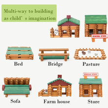 Load image into Gallery viewer, Natural Wood 170-Piece Building Logs - Inspiring Imagination in Little Builders