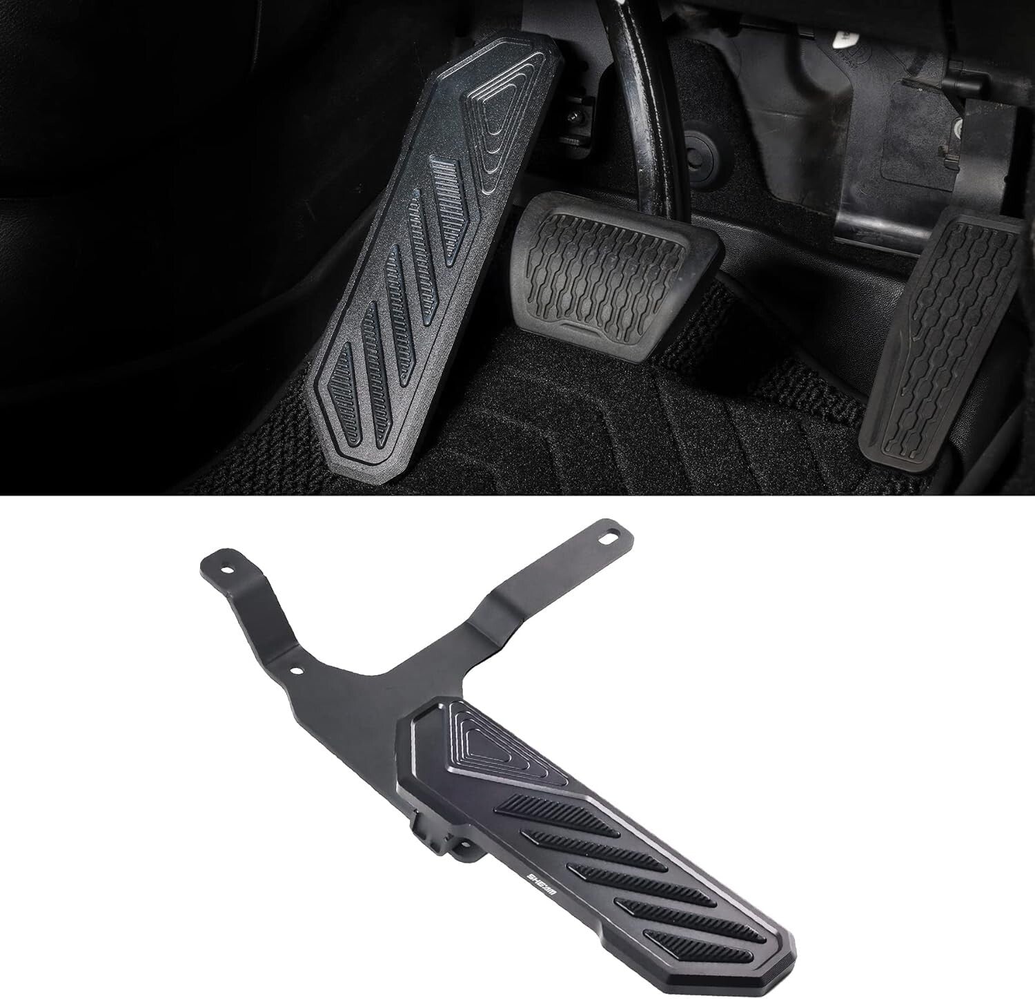 Premium Aluminum Dead Pedal for Jeep Wrangler JK JL 4xe - No Drill Installation