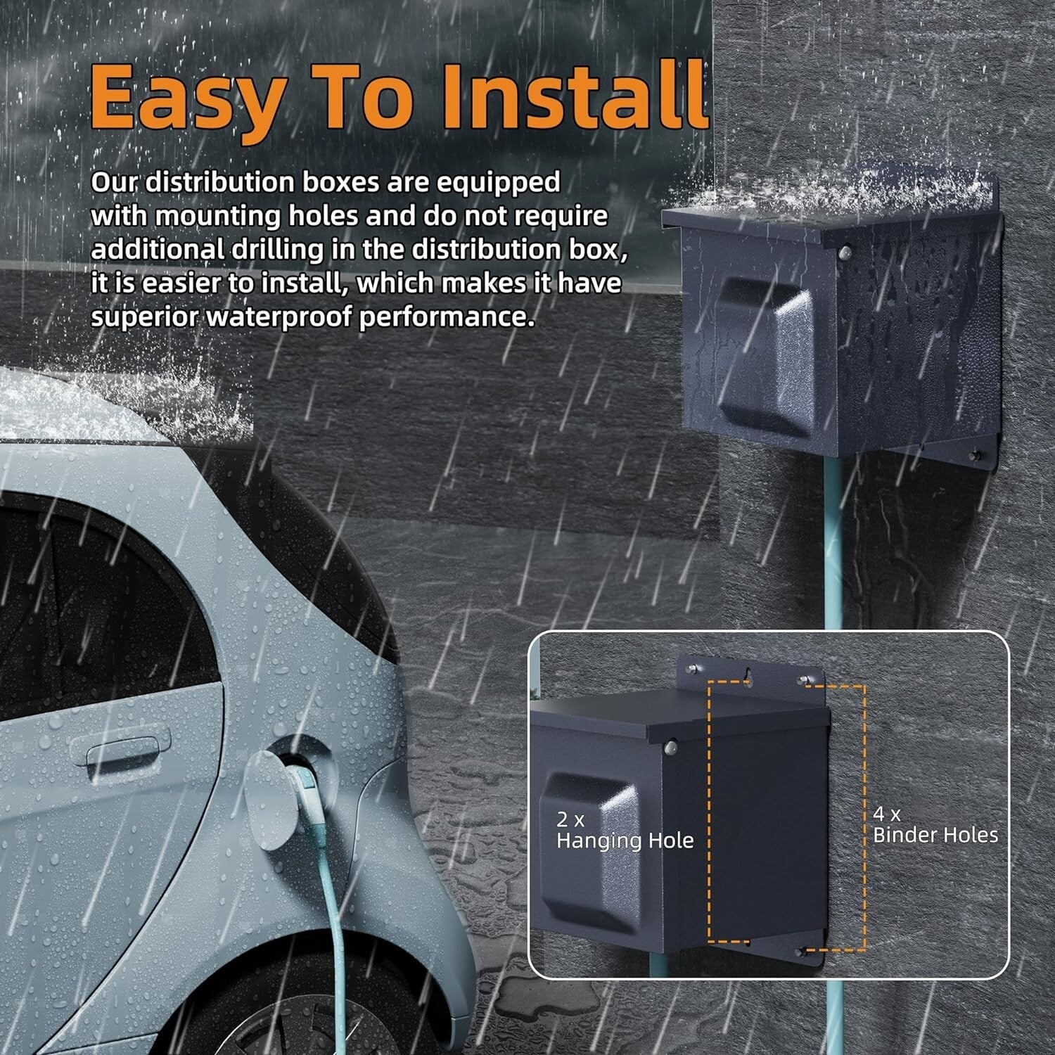 Durable 50 Amp Lockable RV Power Outlet with Breaker - Reliable Outdoor Solution