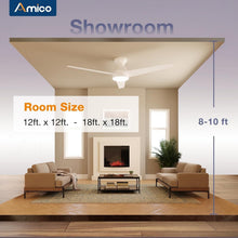 Load image into Gallery viewer, 52-Inch Modern Ceiling Fan with Lights &amp; Remote Control - Dimmable &amp; Reversible