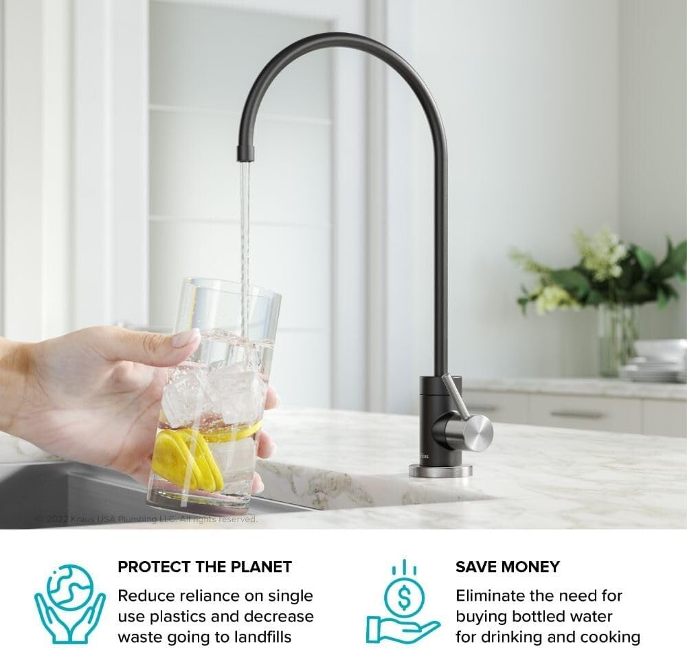 Durable Spot-Free Stainless Steel Drinking Water Faucet - Purita High-Arc Design