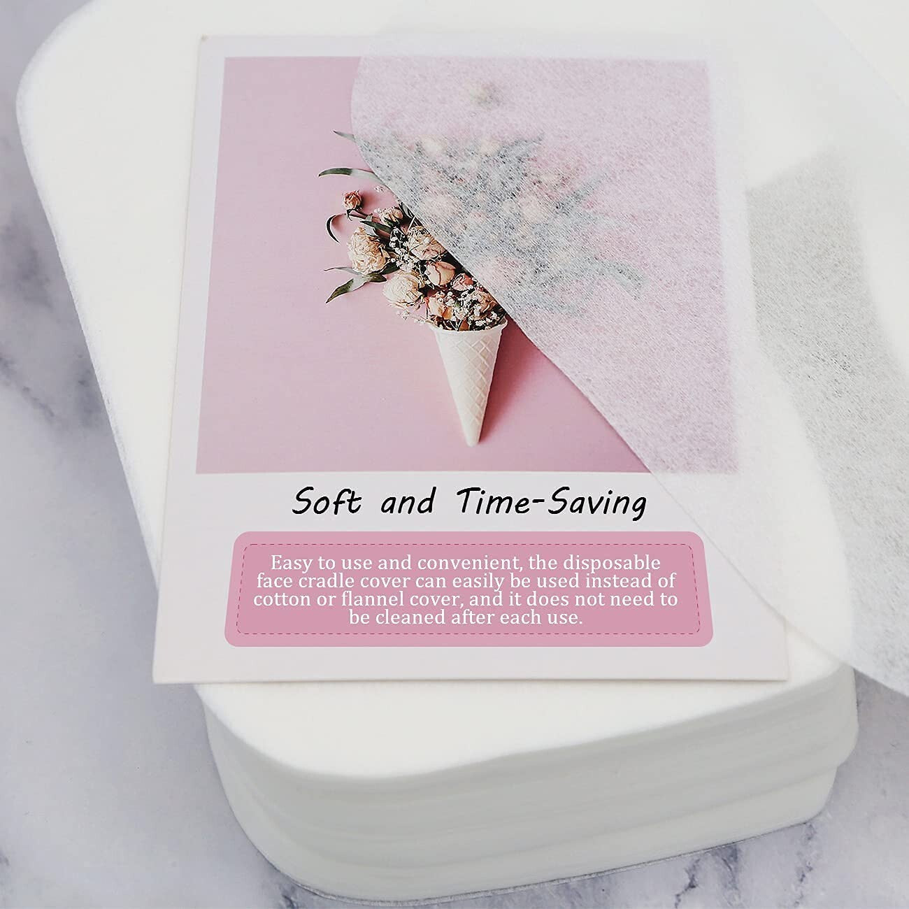 500 Count Premium Disposable Face Cradle Covers - Medical-Grade Cotton for Spa