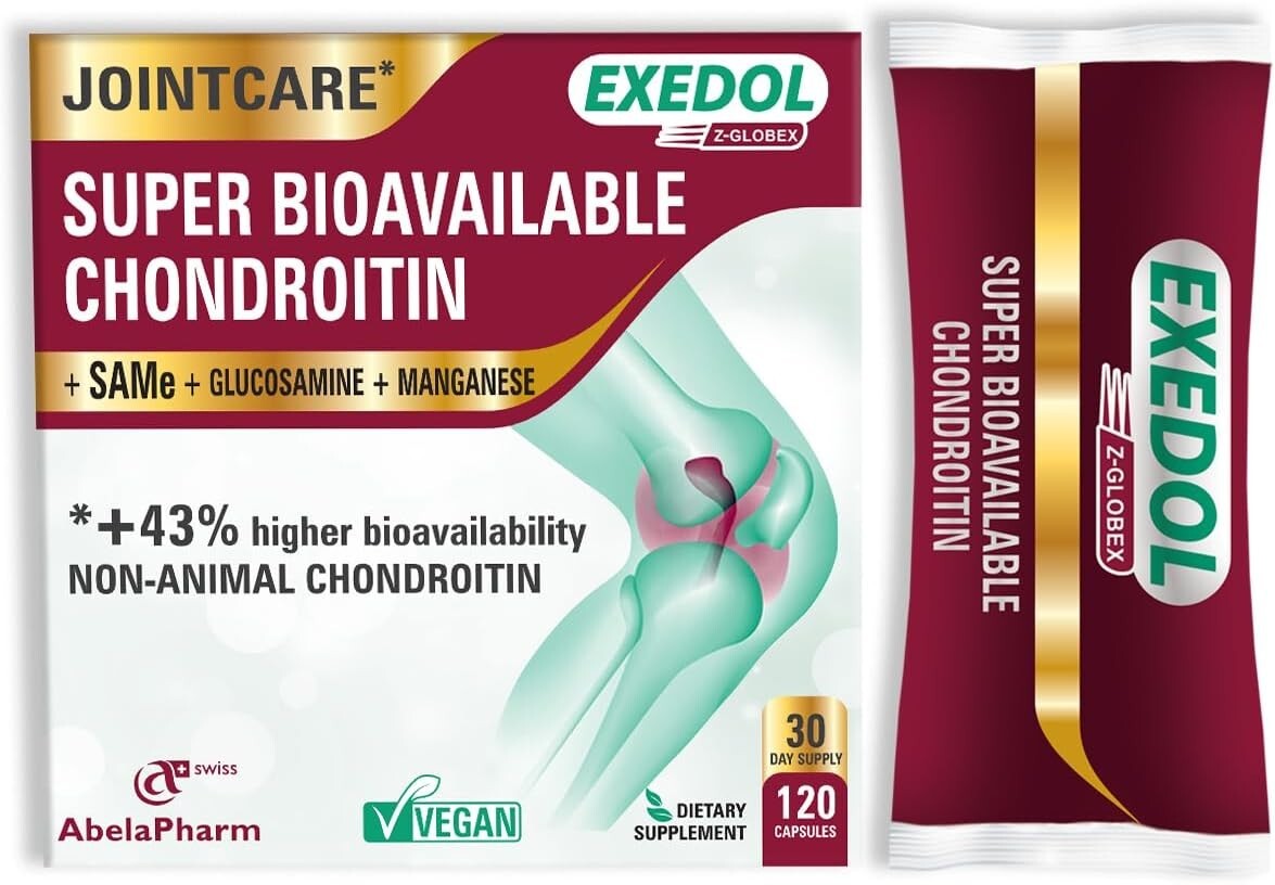 Advanced Chondroitin Glucosamine Capsules – 120 Vegan Joint Support Capsules