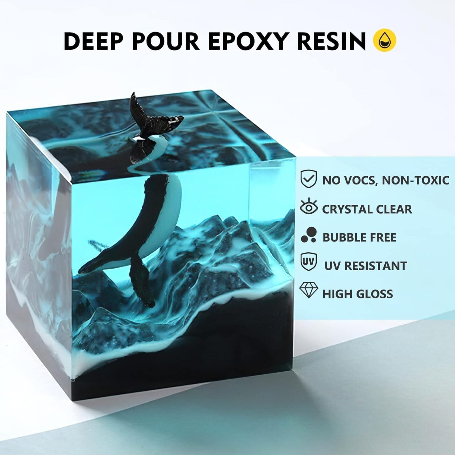 3 Gallon Crystal Clear Epoxy Resin Kit with Pump: Ideal for Art & Jewelry Making