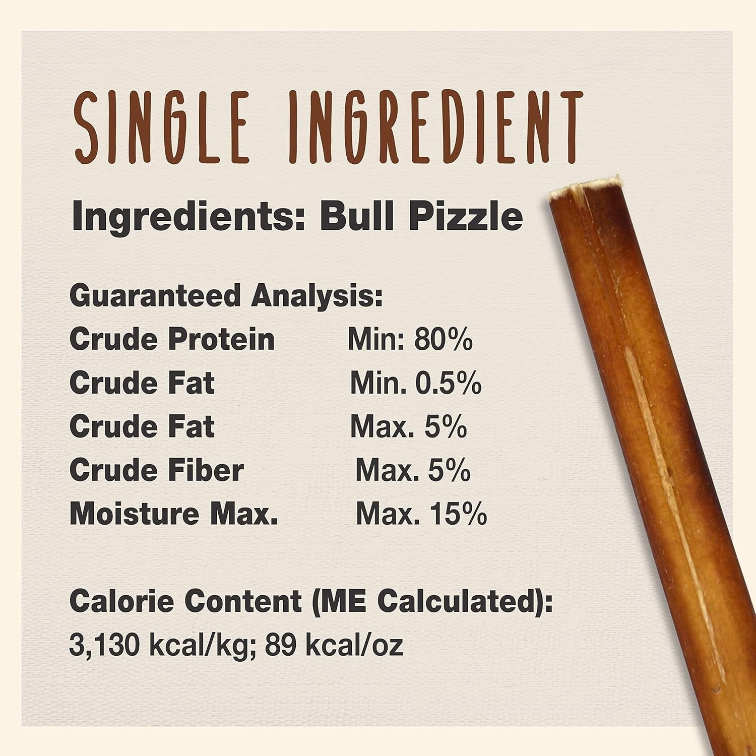 Long-Lasting 12 Oz Beef Pizzle Bully Sticks – Ideal for Aggressive Chewers