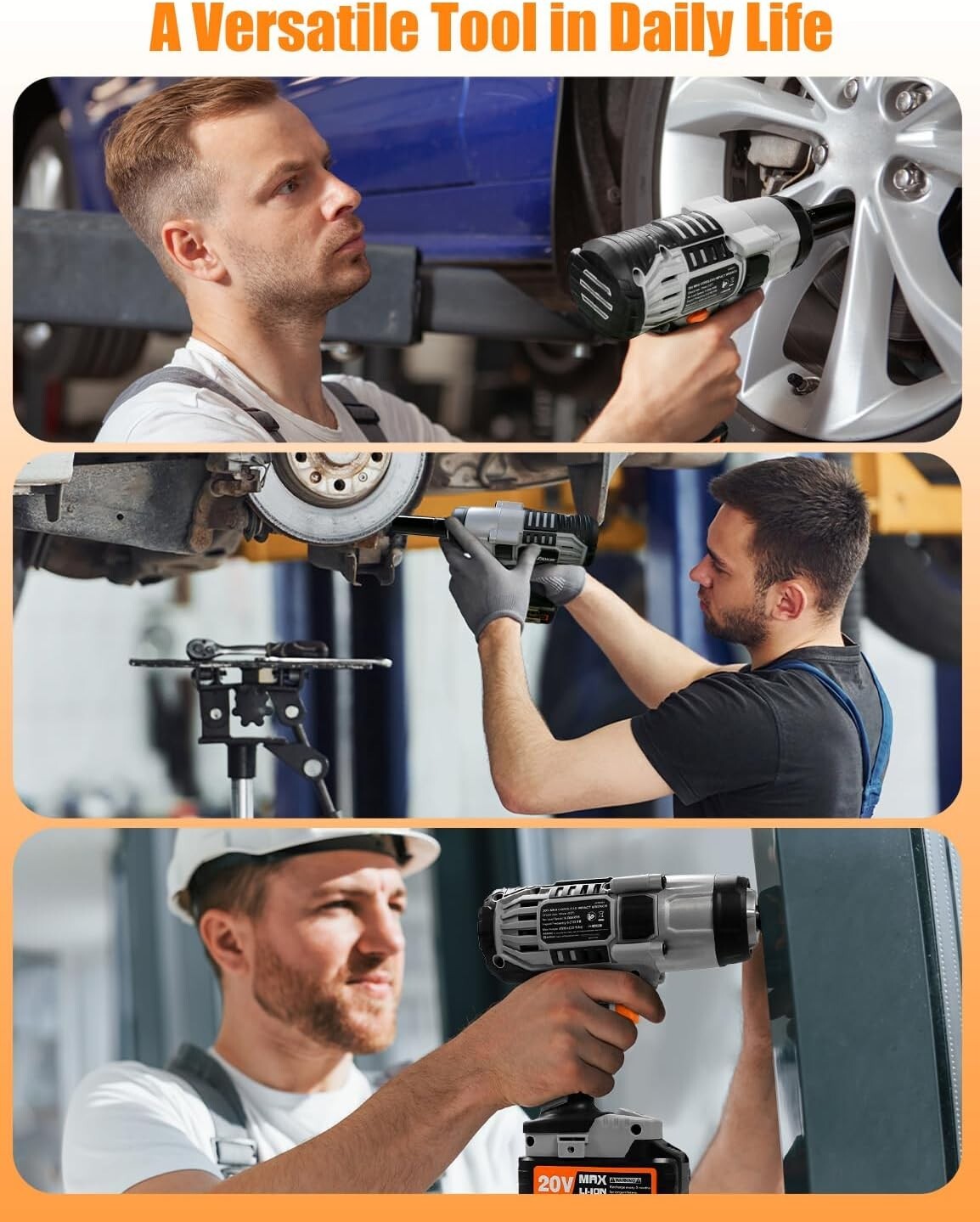 1/2" Drive Cordless Impact Wrench with 4 Sockets & 3.0Ah Battery - Maximum Power