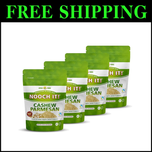 Delicious Dairy-Free Cashew Parmesan Cheese – 12oz Fair Trade Vegan Alternative