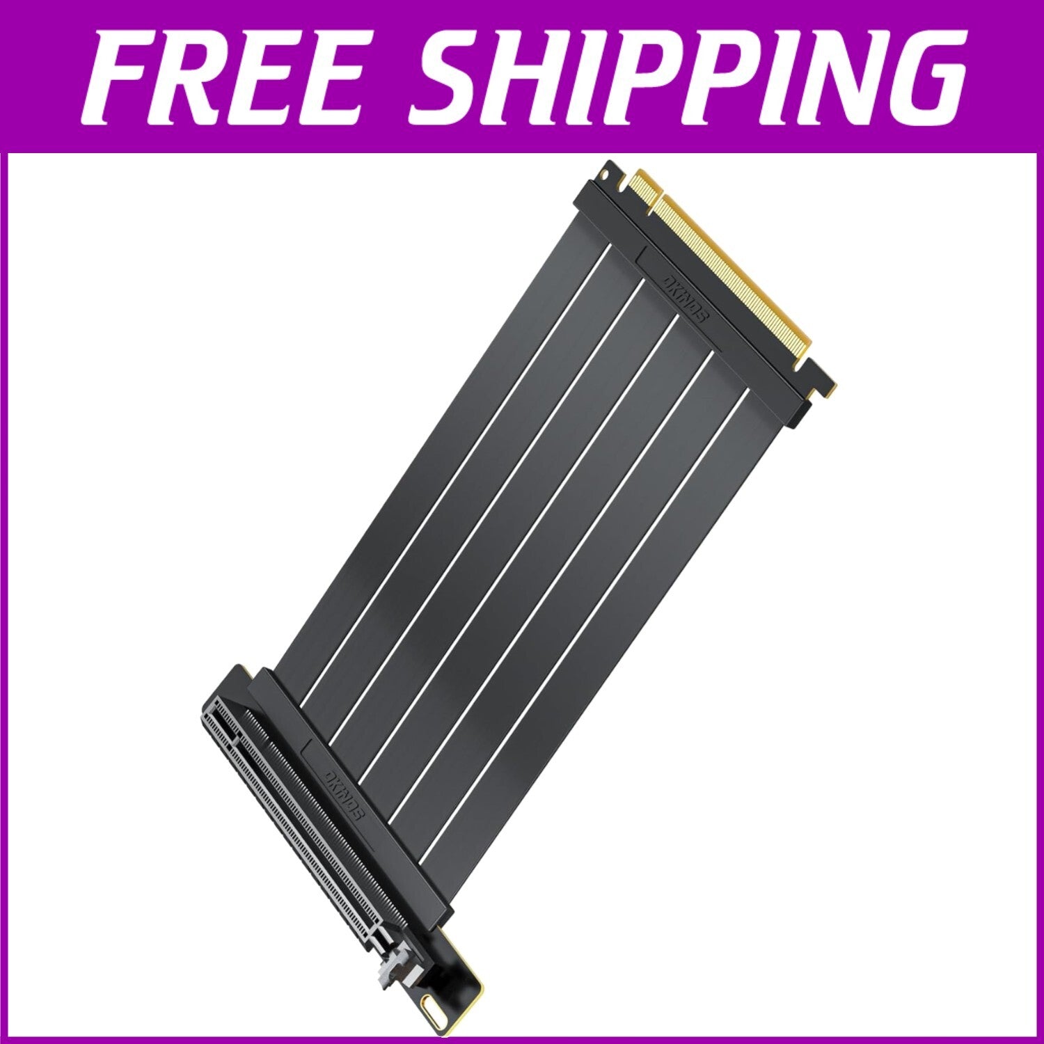 Flexible 150mm PCI-E Riser Cable - Gold-Plated Adapter for Maximum Transfer