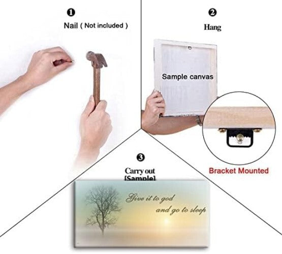 Elegant 48x24 'Give It To God' Canvas - Eco-Friendly Bedroom & Bath Art