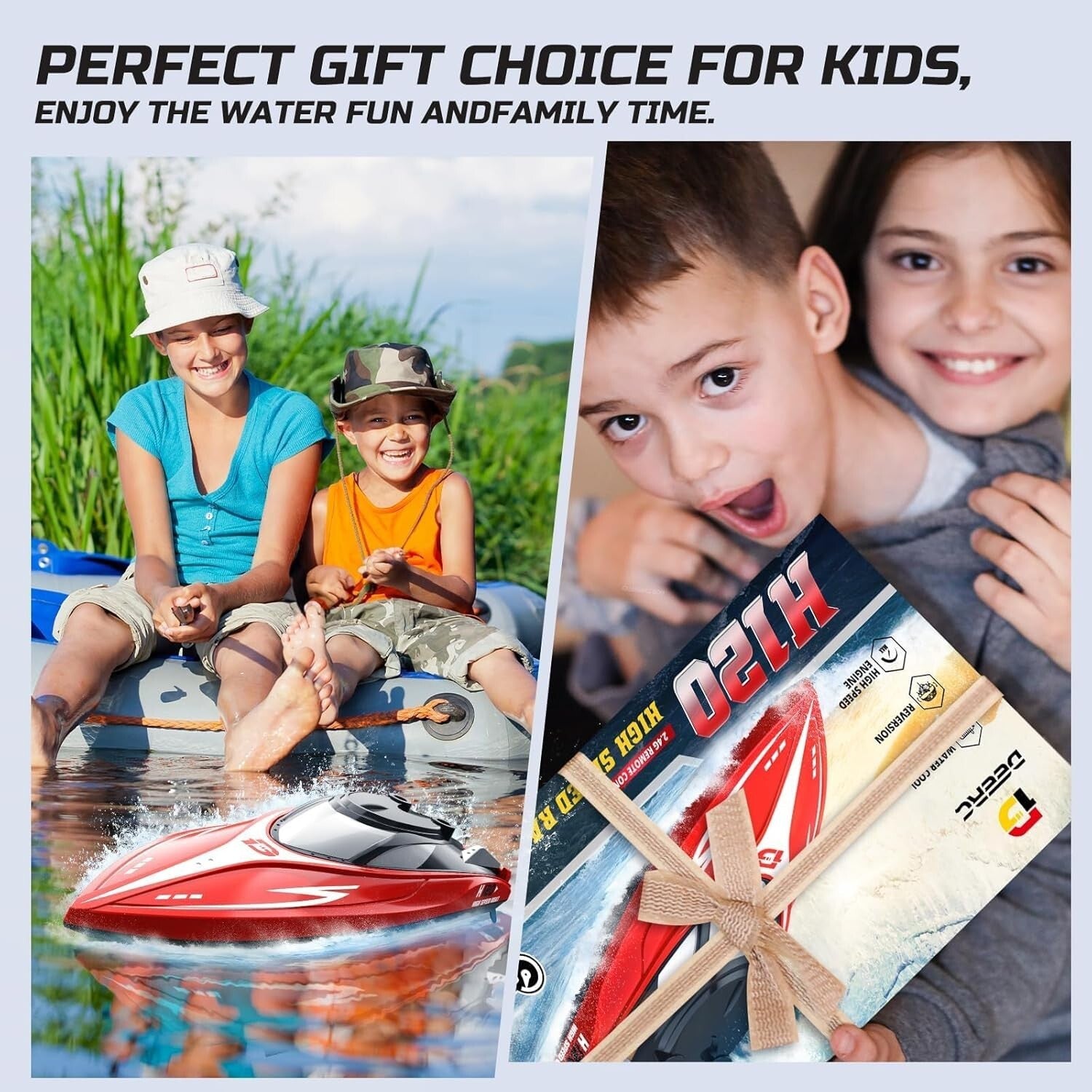 Exciting 2.4 GHz Racing Boat – Lightweight & Compact RC Fun for Pools & Lakes