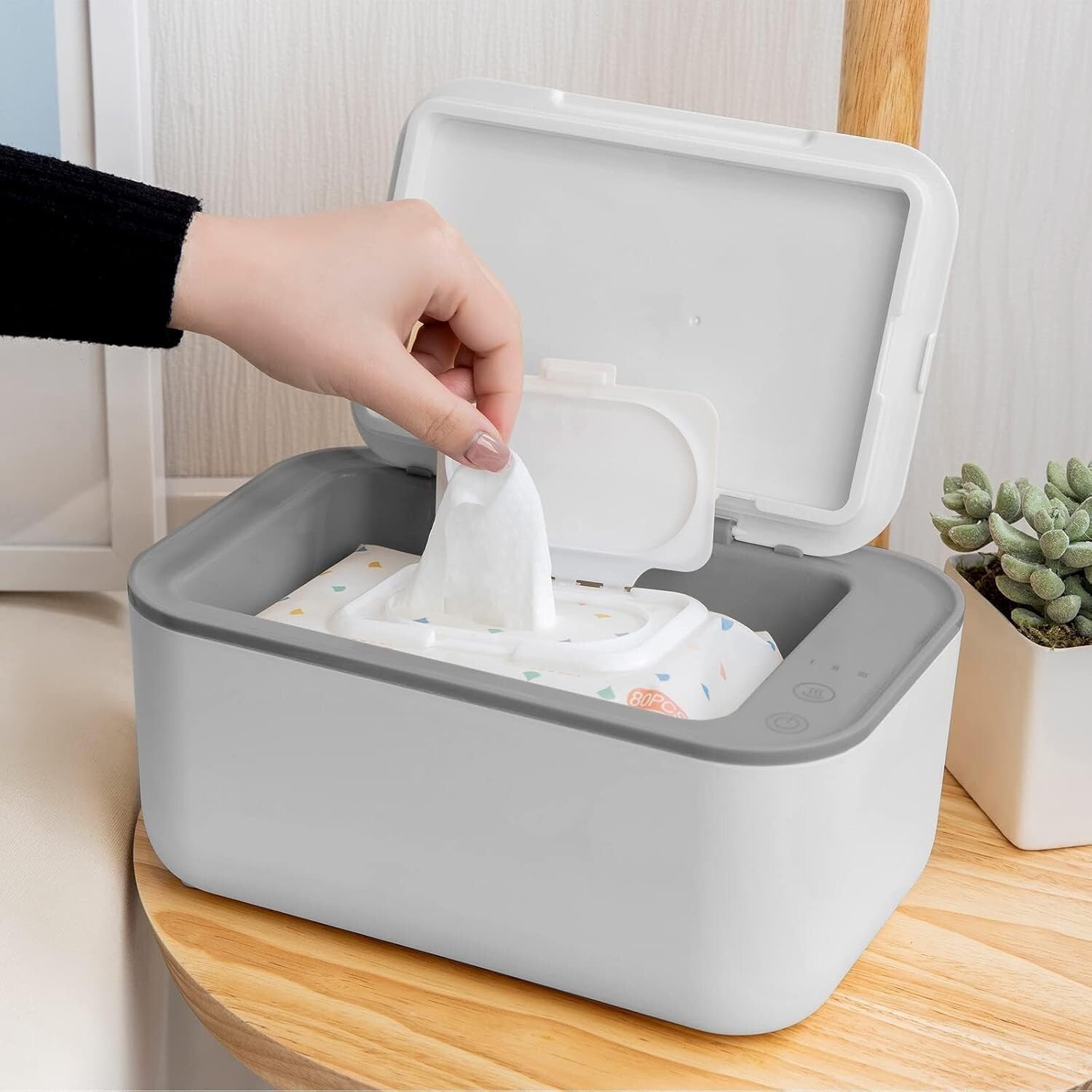 Portable 2-in-1 Baby Wipe Warmer and Dispenser with Even Heating & Moisture Seal