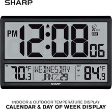 Load image into Gallery viewer, Wireless Outdoor Sensor &amp; Easy-Read Atomic Clock - Battery Powered, 4" Display