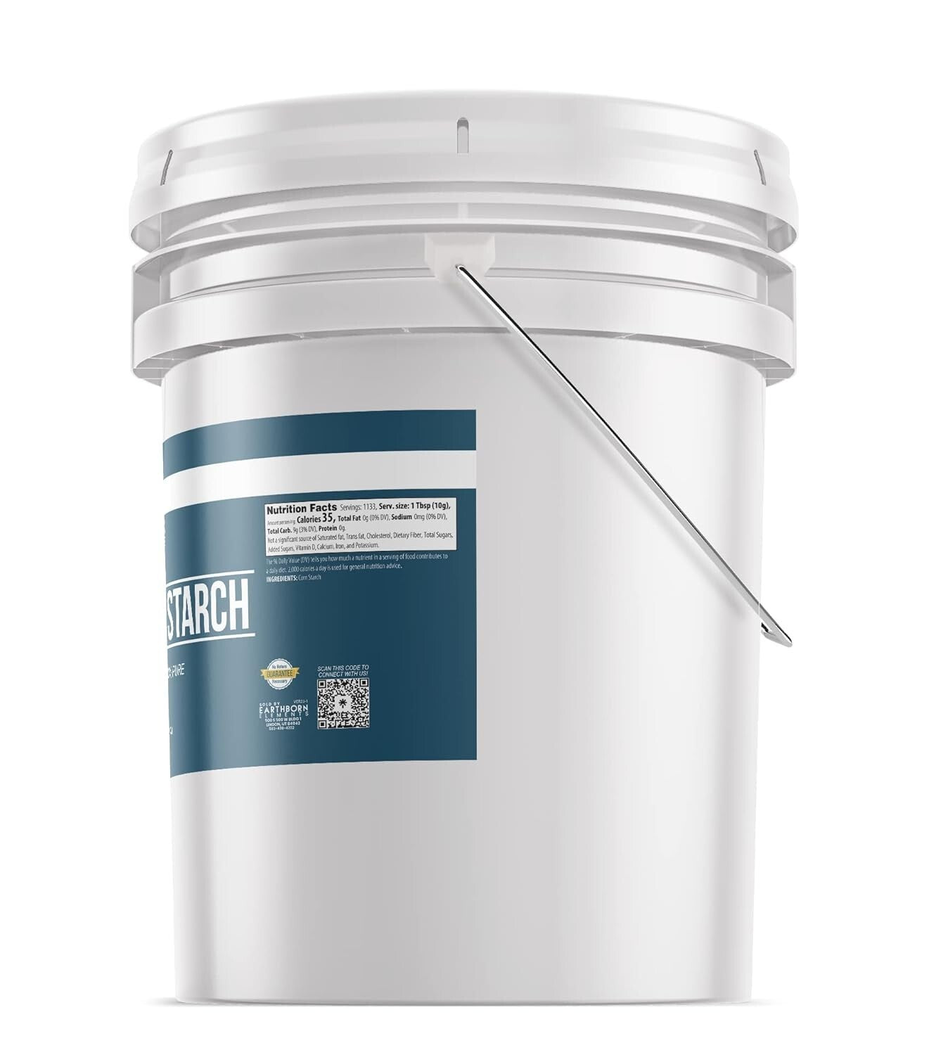 Mess-Free 5 Gallon Corn Starch - Pure Thickening Agent for Sauces & Gravy