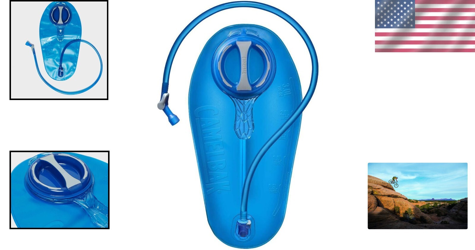 Crux Blue Hydration Bladder - 3L Leak-Proof Design for Multi-Sport Enthusiasts