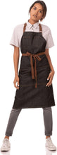 Load image into Gallery viewer, Versatile Denim Bib Apron for Cooking &amp; Serving - 4 Pockets, Adjustable Fit