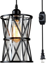 Load image into Gallery viewer, Traditional Farmhouse Pendant Light Fixture - Dimmable with Long Hanging Cord