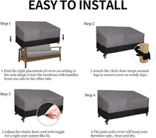 Load image into Gallery viewer, 58 Inch Heavy Duty Waterproof Outdoor Couch Cover with Elastic Closure &amp; Handles