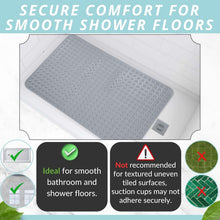 Load image into Gallery viewer, 47" x 32" Heavyweight Non-Slip Shower Mat with Suction Cups &amp; Easy Drainage