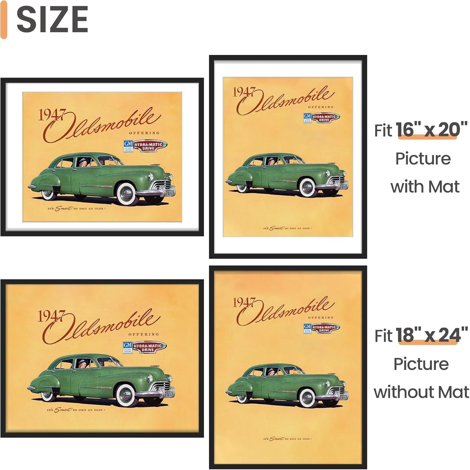 Elegant Set of 5 Black 18x24 Picture Frames for Stylish Wall Gallery Displays