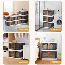 Load image into Gallery viewer, 400Qt (4x100Qt) Stackable Plastic Storage Bins with Wheels for Easy Access