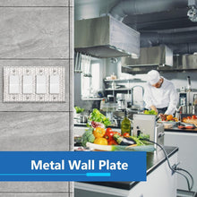 Load image into Gallery viewer, Impact-Resistant Stainless Steel Dual Receptacle Wall Plate with Matching Screws