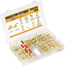 Load image into Gallery viewer, Plumbing Essentials: 48PCS Brass NPT Pipe Fittings Kit with Multiple Types