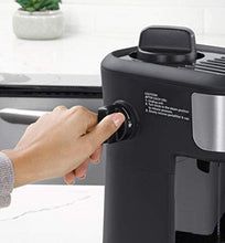 Load image into Gallery viewer, Single Serve Espresso &amp; Cappuccino Maker with Milk Frother - Black Stainless