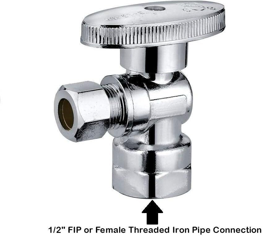 Compact Brass Ball Valve & Angle Stop Valve Set - Ideal for Sink & Toilet