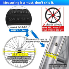 Load image into Gallery viewer, Puncture-Proof 24x1 3/8” Wheelchair Tires - Lightweight Solid Pair for Easy Use