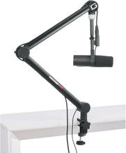 Load image into Gallery viewer, Heavy-Duty Podcast Microphone Stand with On-Air LED Light &amp; Removable XLR Cable