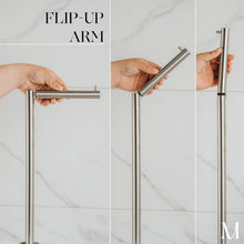 Load image into Gallery viewer, Stylish Heavy-Duty Toilet Paper Stand - Brushed Stainless Steel, Rust-Resistant