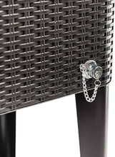 Load image into Gallery viewer, 80 Quart Rolling Ice Chest Cooler Cart - Elegant Rattan Design for Patio Parties