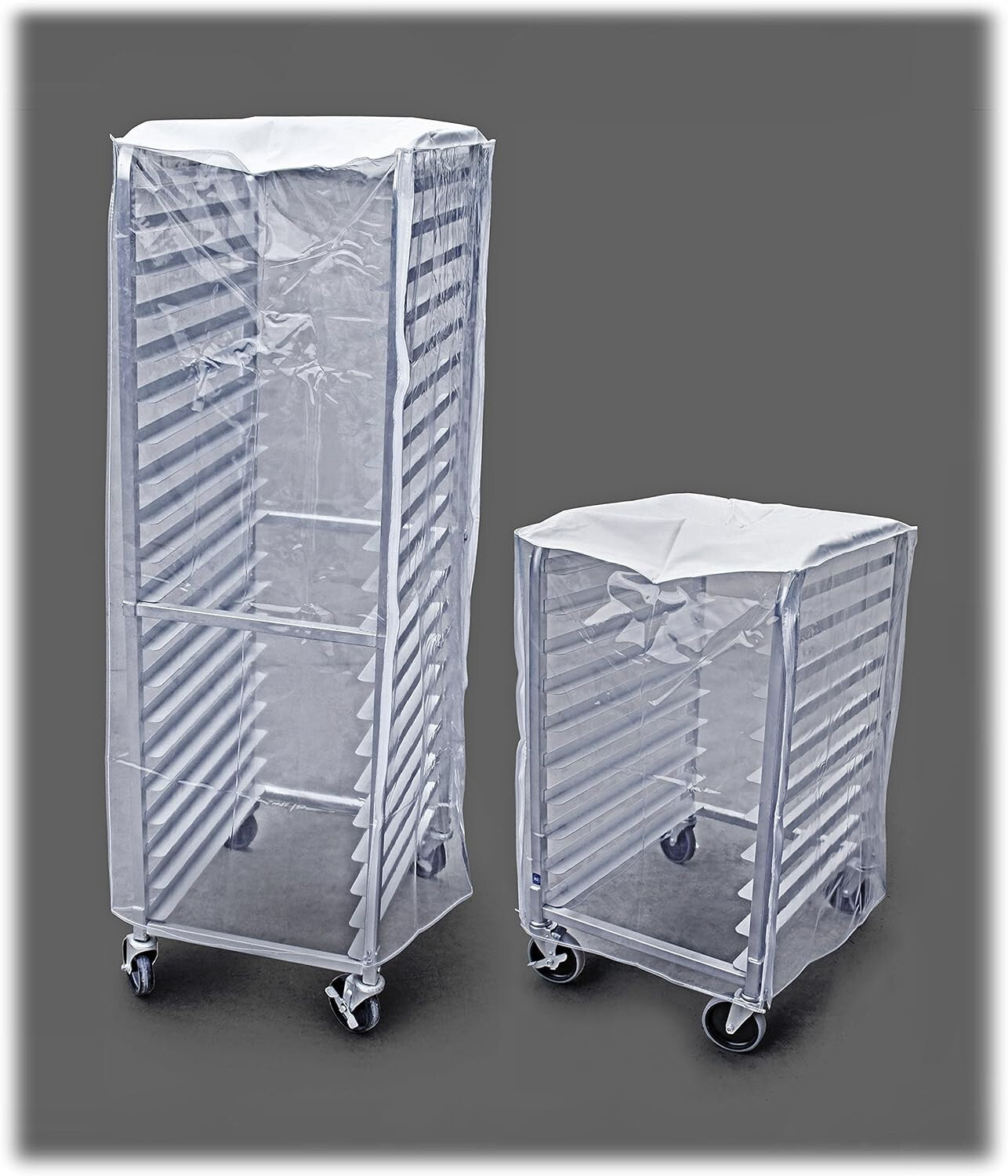 Clear PVC Commercial-Grade Sheet Pan Rack Cover - 20-Tier, 28x23x61 Inches