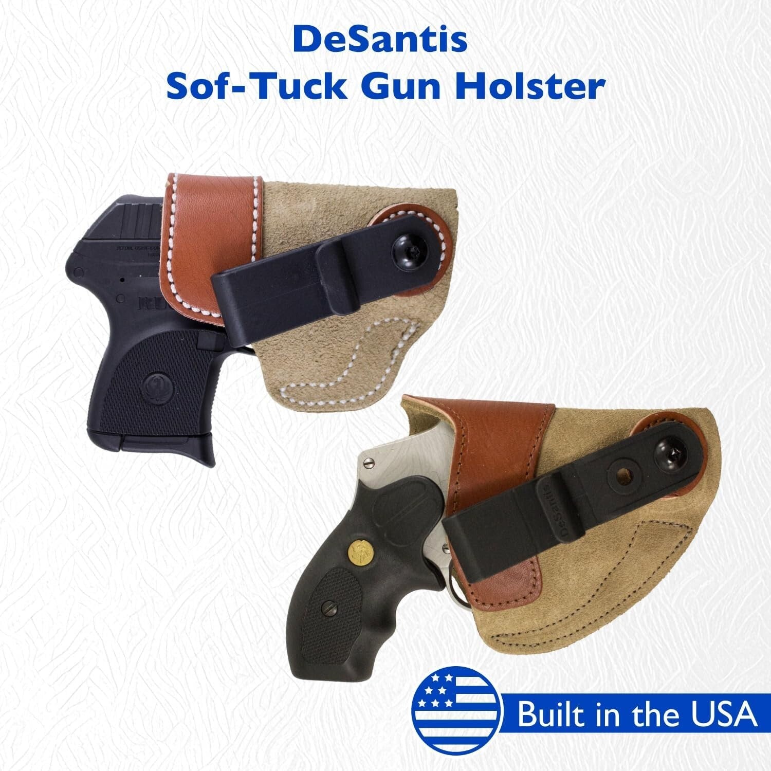 Premium Leather IWB Holster Fits S&W, Taurus & More - Discreet Right Hand Draw