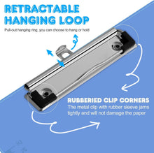 Load image into Gallery viewer, Smooth Surface Plastic Clipboards - 25 Pack, Low Profile Clips for Easy Use