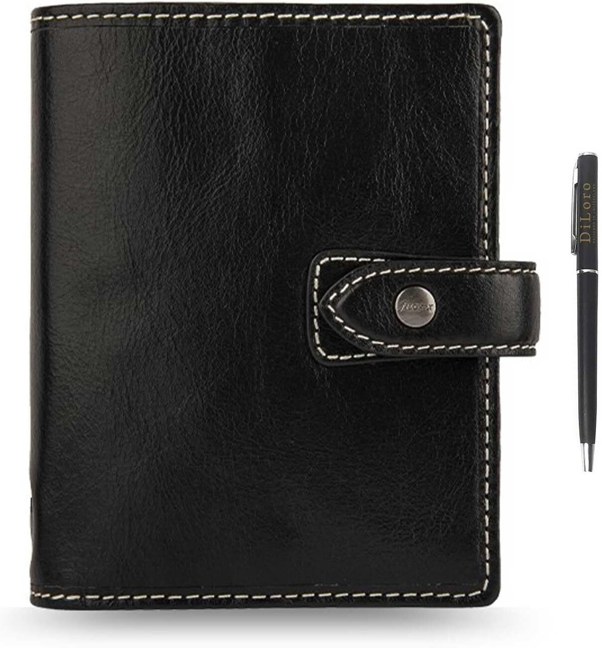 Compact Pocket-Sized 2024 Leather Organizer with Pen - Perfect for On-the-Go