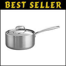Load image into Gallery viewer, Versatile 3-Quart Stainless Steel Saucepan with Lid - NSF Certified &amp; Easy Clean