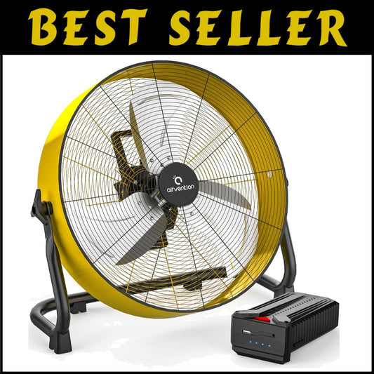 Water-Resistant High Velocity Fan - 15600mAh Rechargeable for Indoor/Outdoor Use