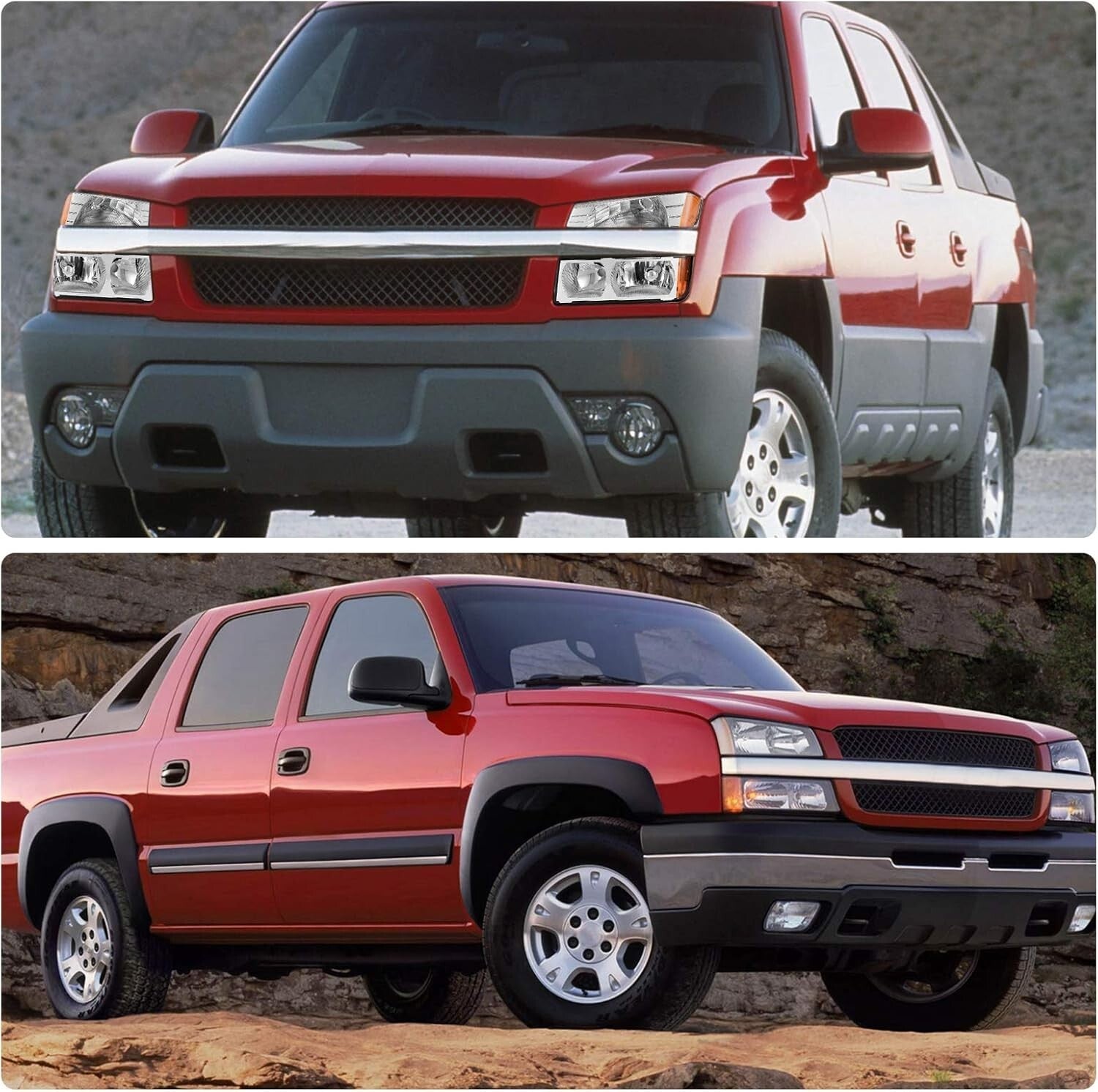 Direct Fit Headlight Assembly with Amber Reflector for Chevy Avalanche 2002-2006