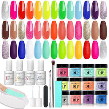 Load image into Gallery viewer, Gorgeous 31-Pc Neon Dip Powder Nail Kit: Long-Lasting Colors &amp; Essential Tools
