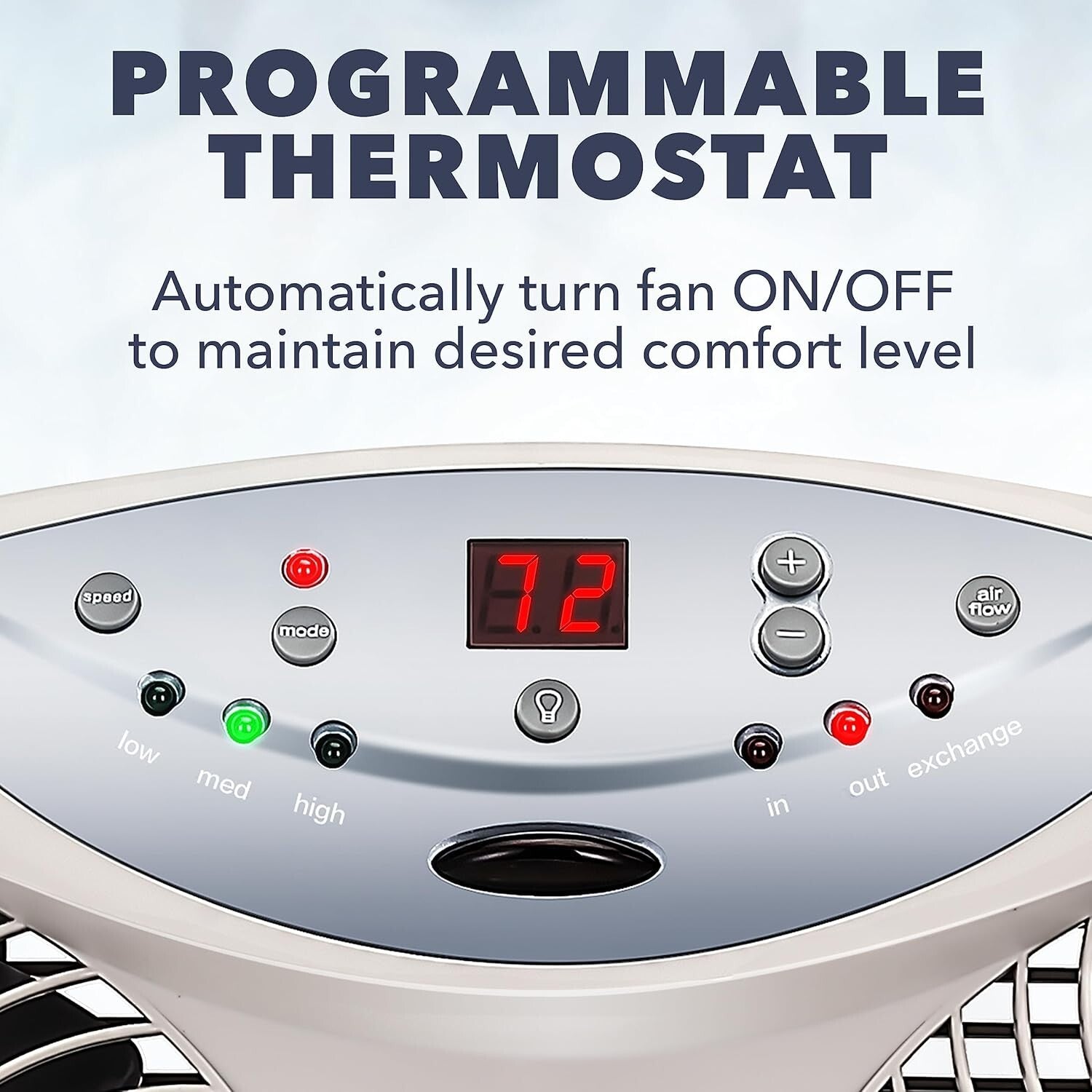 Bionaire Reversible Window Fan with Programmable Thermostat - Quiet Comfort