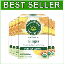 Load image into Gallery viewer, Organic Ginger Tea for Healthy Digestion - 96 Bags in 6 Eco-Friendly Packs