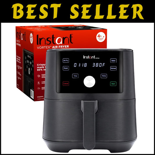 Instant Vortex 6QT Air Fryer - Air Fry, Roast, Bake & Reheat with Smart Features