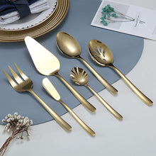 Load image into Gallery viewer, Elegant 46-Piece Gold Dining Set - High-Quality Stainless Steel &amp; Ideal Gift